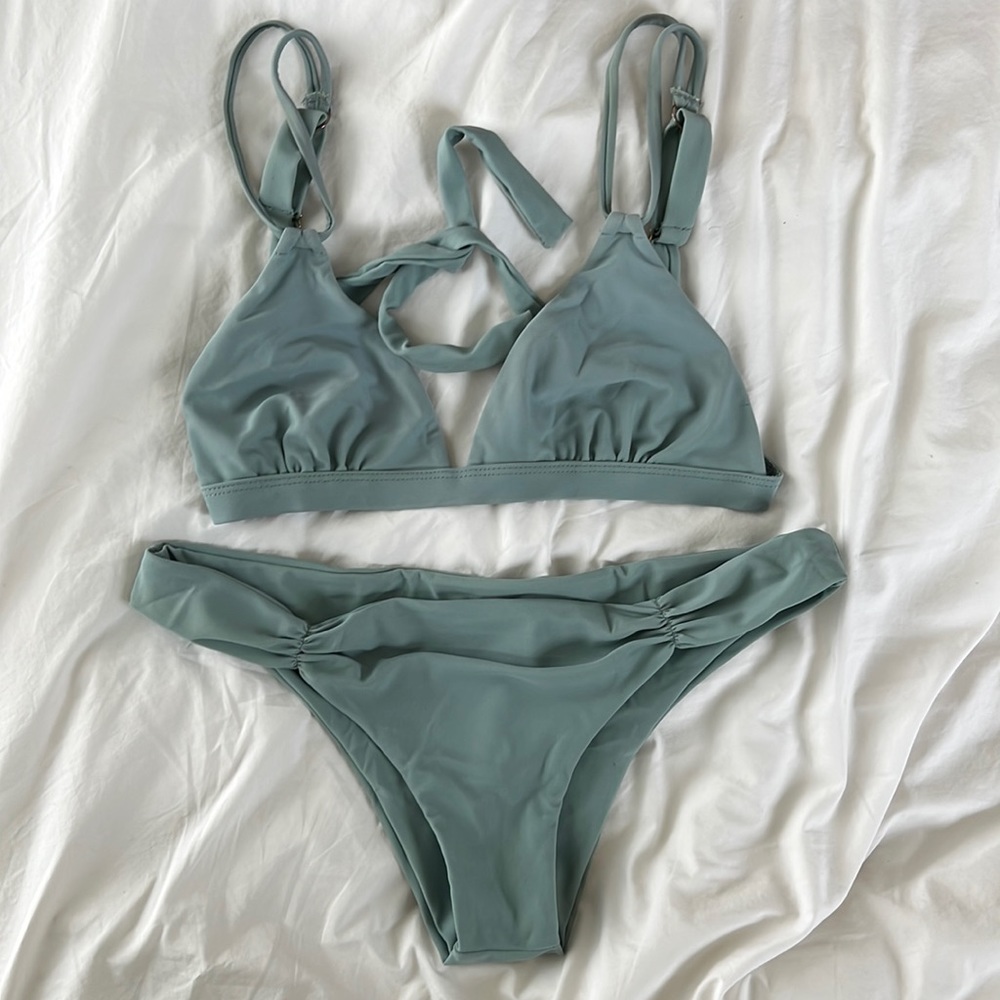 Monday Swimwear Sage Green Two-Piece Bikini